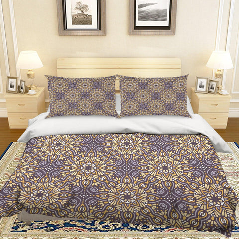 3D Blue Floral Pattern Quilt Cover Set Bedding Set Pillowcases 51- Jess Art Decoration