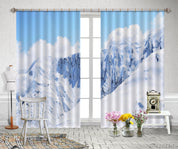 3D Snow Mountain Scenery Curtains and Drapes GD 1596- Jess Art Decoration