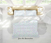 3D White Blue Purple Green Triangle Quilt Cover Set Bedding Set Duvet Cover Pillowcases SF14- Jess Art Decoration