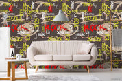 3D Vintage Letter Pattern Wall Mural Wallpaper LXL 1135- Jess Art Decoration