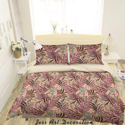 3D Plant Leaves Flower Pattern Quilt Cover Set Bedding Set Duvet Cover Pillowcases WJ 9077- Jess Art Decoration