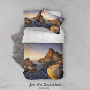 3D Sunset Sky Rock Landscape Quilt Cover Set Bedding Set Duvet Cover Pillowcases 159 LQH- Jess Art Decoration