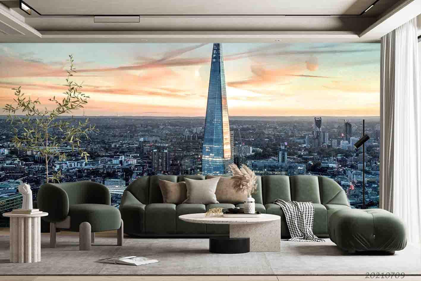 3D City Landmark Building Wall Mural Wallpaper SWW3977- Jess Art Decoration