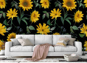 3D yellow sunflower wall mural wallpaper 94- Jess Art Decoration