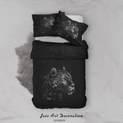 3D Leopard Portrait Isolate Quilt Cover Set Bedding Set Duvet Cover Pillowcases WJ 1965- Jess Art Decoration