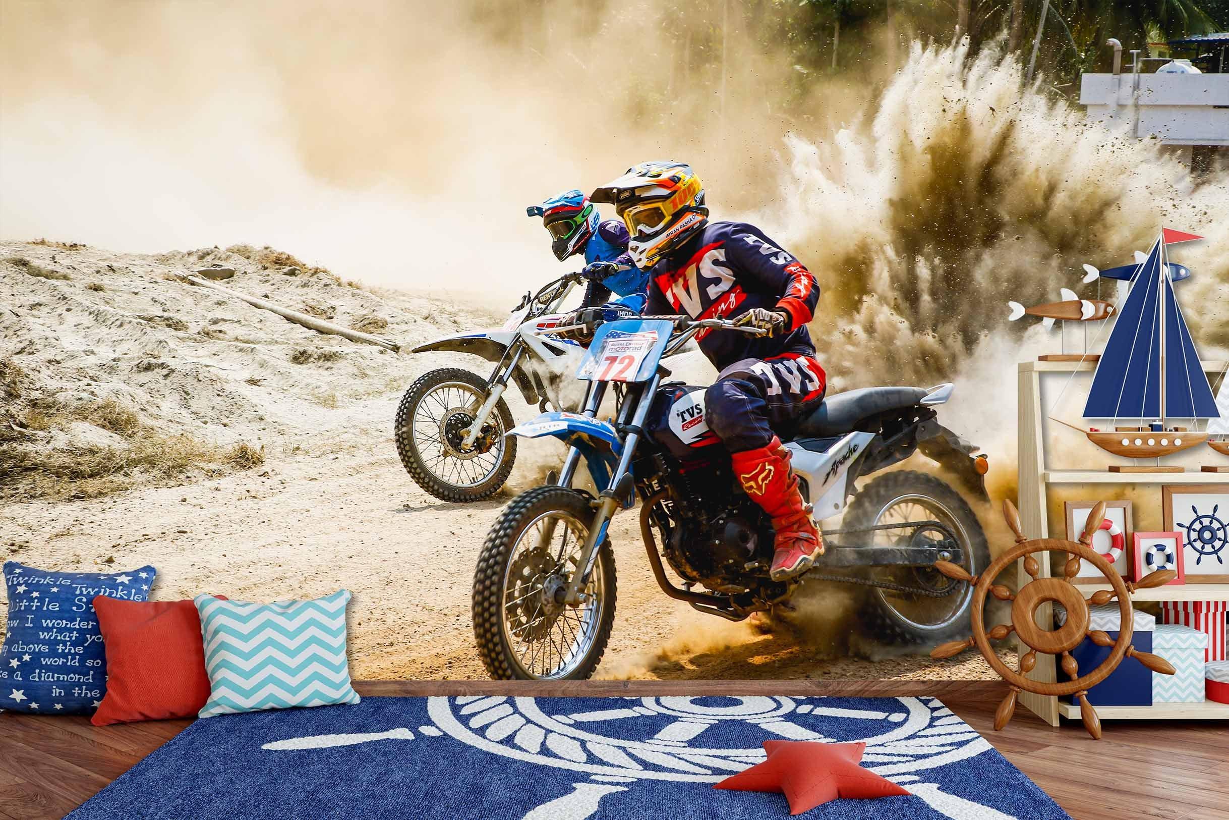 3D Motorcycle Championship Wall Mural Wallpaper A108 LQH- Jess Art Decoration