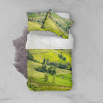3D Green Wheat Landscape Quilt Cover Set Bedding Set Pillowcases 1- Jess Art Decoration