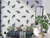 3D Space Astronaut Pattern White Wall Mural Wallpaper LXL- Jess Art Decoration