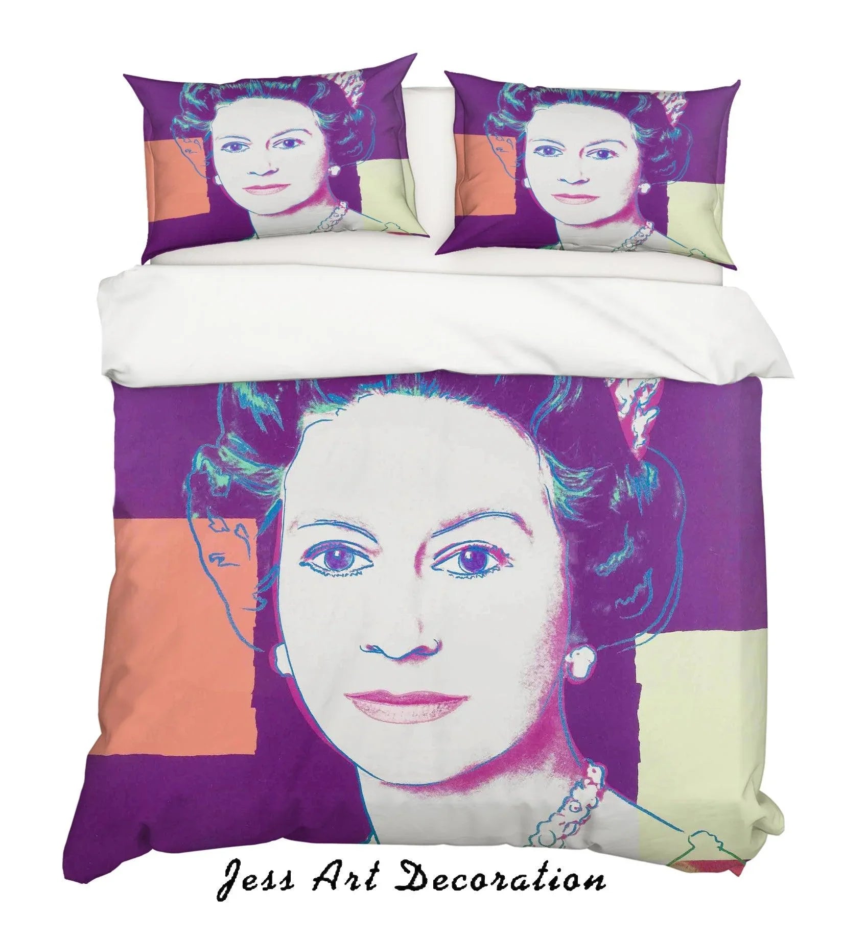 3D Andy Warhol Colorized Lady Violet Quilt Cover Set Bedding Set Duvet Cover Pillowcases  ZY D19- Jess Art Decoration