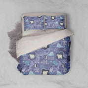 3D Cartoon Ice Mountain Polar Bear Pattern Quilt Cover Set Bedding Set Duvet Cover Pillowcases LXL- Jess Art Decoration