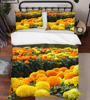 3D Marigold Floral Quilt Cover Set Bedding Set Duvet Cover Pillowcases 302- Jess Art Decoration