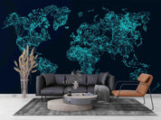 3D World Map Wall Mural Wallpaper WJ 6697- Jess Art Decoration