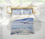 3D White Clouds Airplane Quilt Cover Set Bedding Set Pillowcases 46- Jess Art Decoration