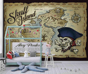 3D Nautical Pirate World Map Wall Mural Wallpaper LQH 538- Jess Art Decoration