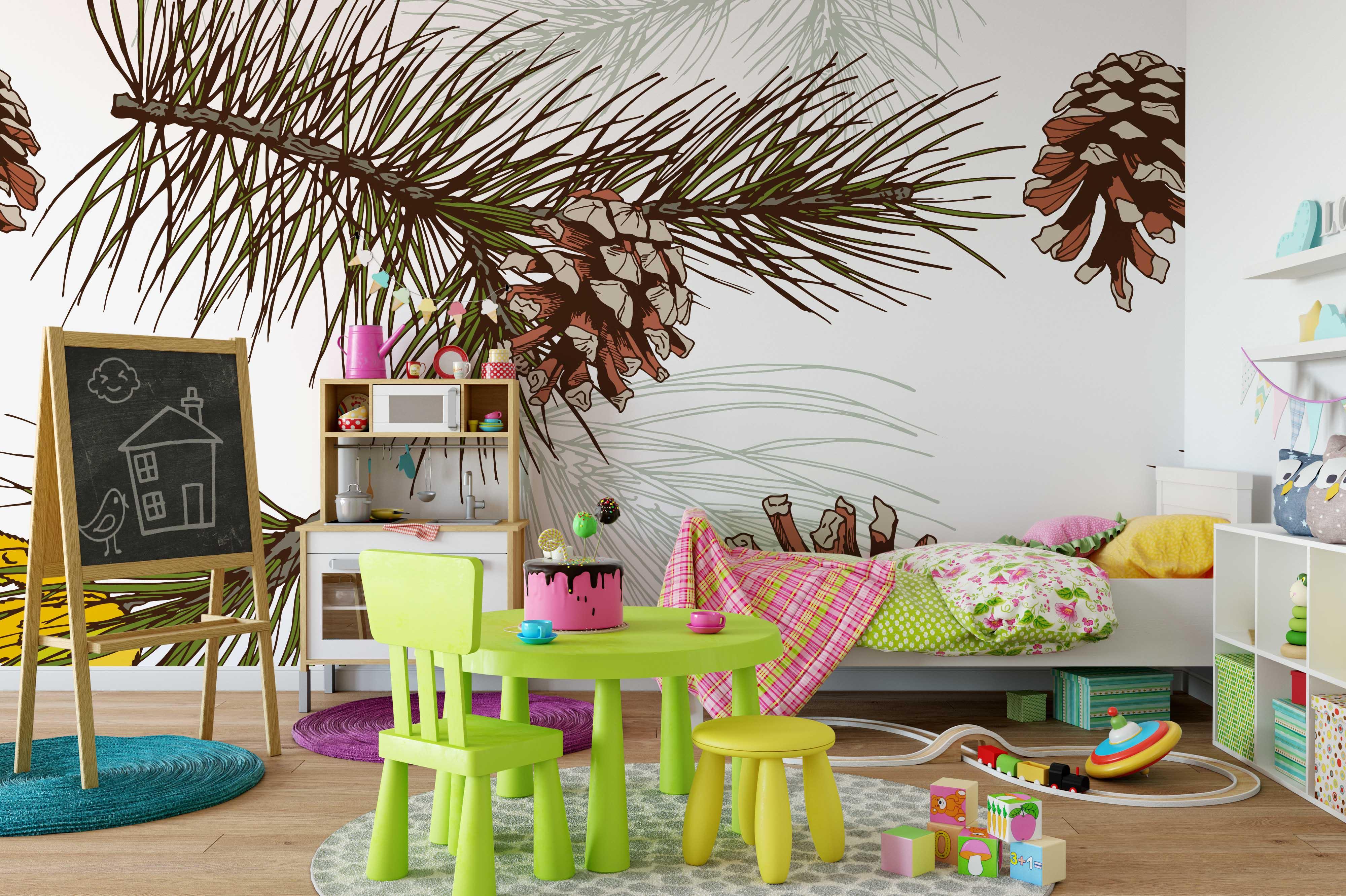 3D Pine Branches Wall Mural Wallpaper 172- Jess Art Decoration