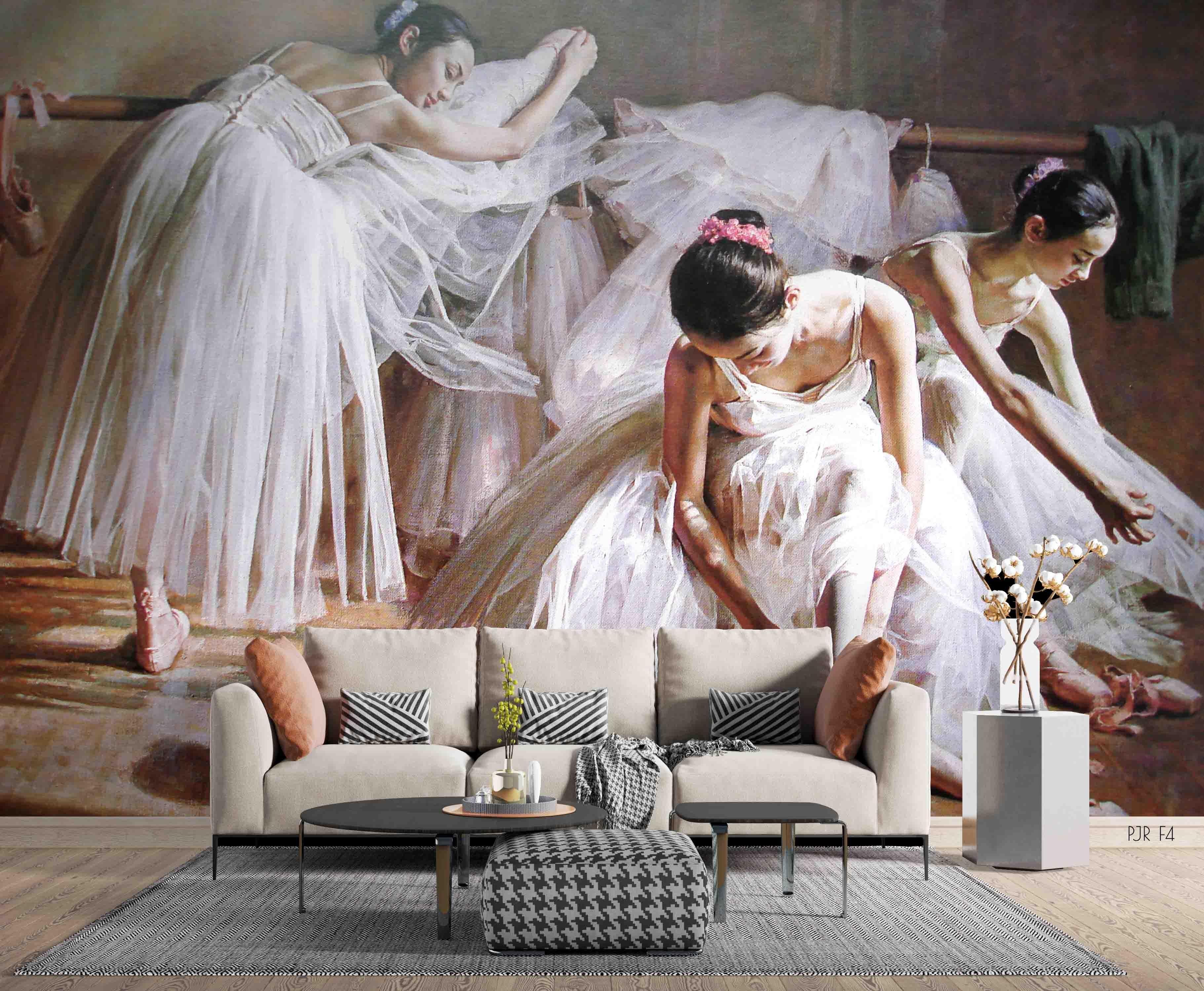 3D Dancing Girl Ballet ballet dancer mural wall mural wallpaper for bedroom - view 2
