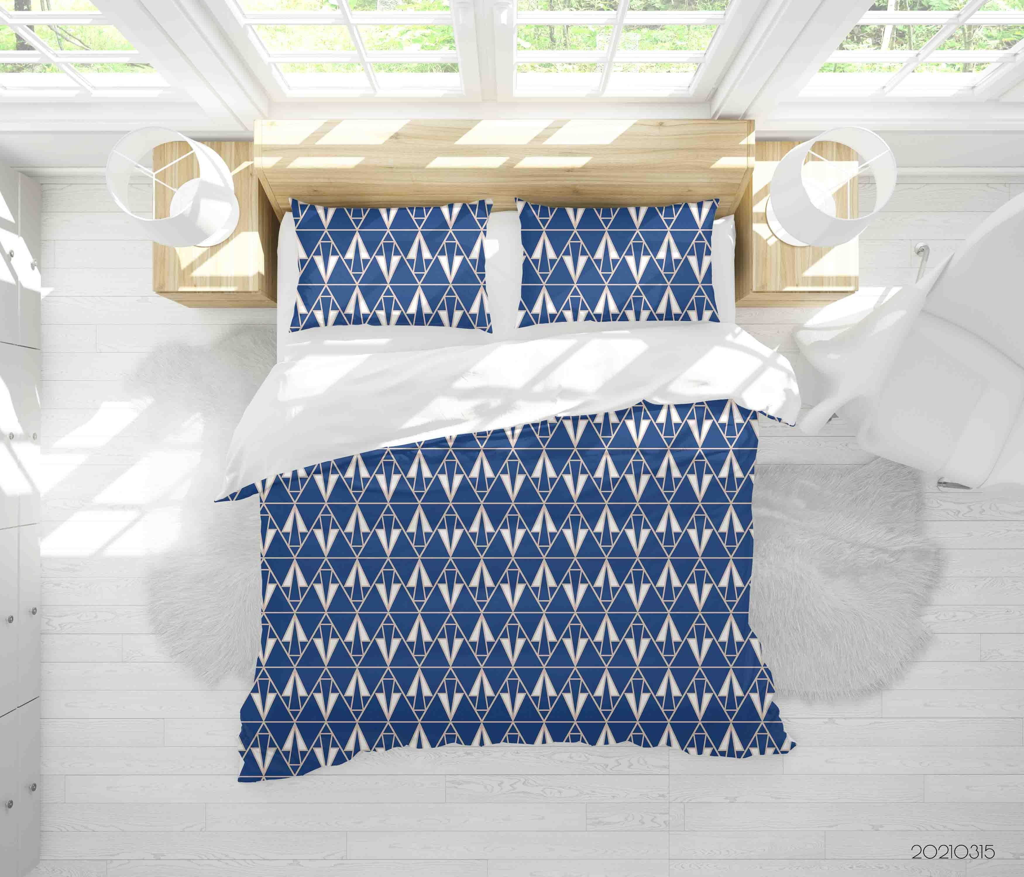 3D Abstract Geometric Art Decoration Quilt Cover Set Bedding Set Duvet Cover Pillowcases 222- Jess Art Decoration