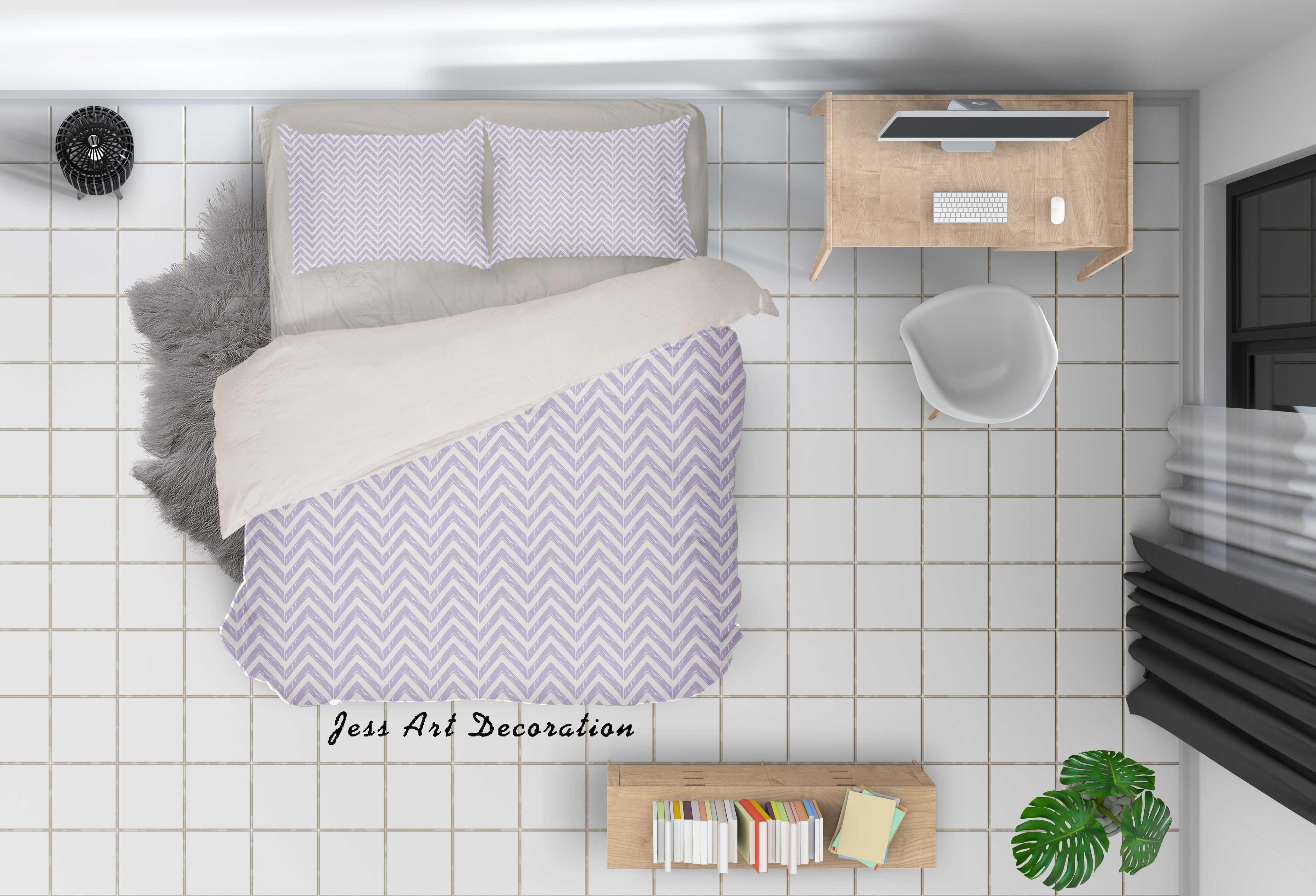3D Wavy Line Quilt Cover Set Bedding Set Duvet Cover Pillowcases SF02- Jess Art Decoration