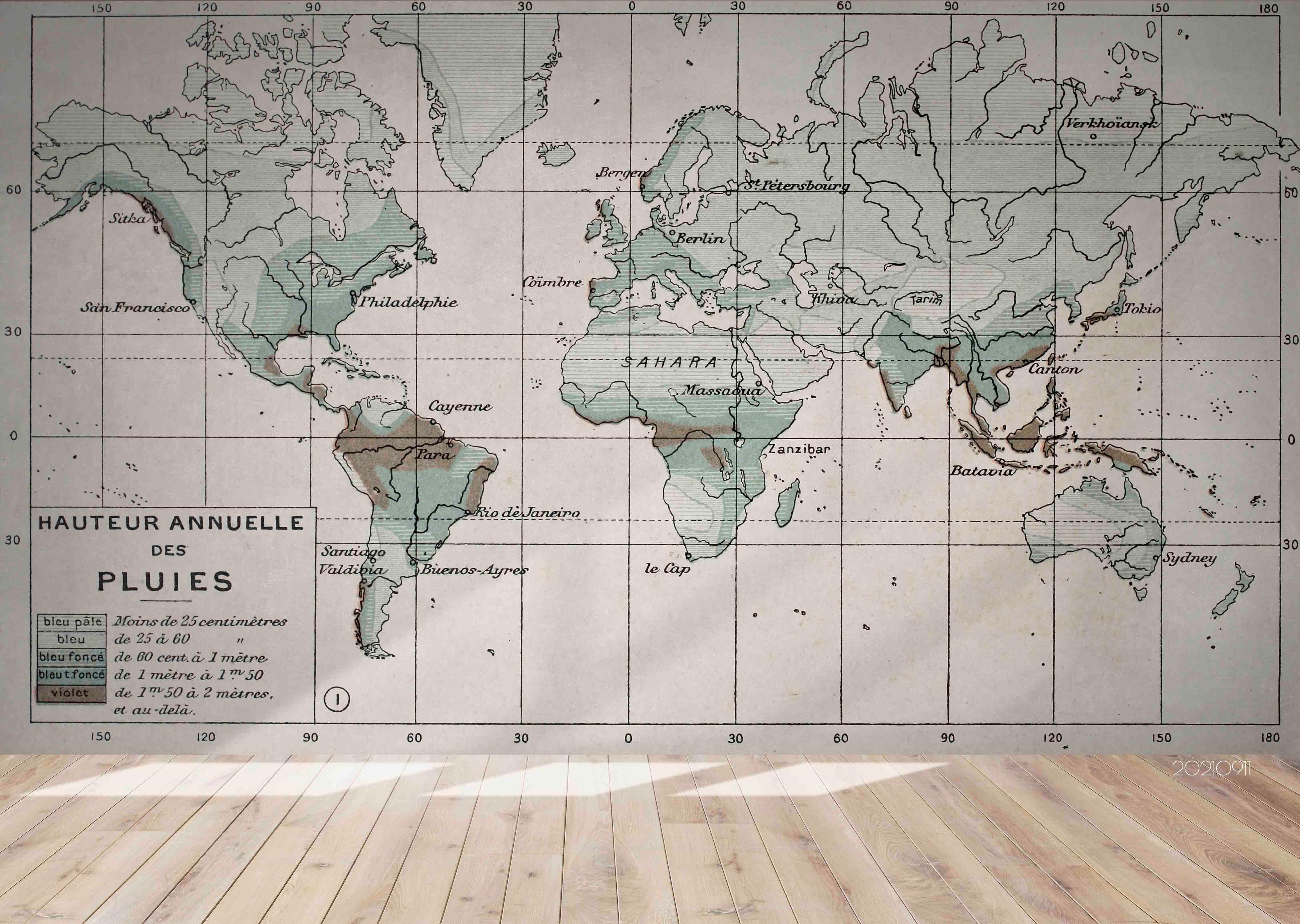 3D World Map Wall Mural Wallpaper LQH 833- Jess Art Decoration
