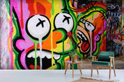3D Abstract Graffiti Cartoon Cry Color Wall Mural Wallpaper SWW245- Jess Art Decoration