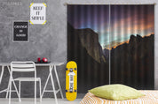 3D Landscape Mountain Peak Sunset Curtains and Drapes GD 4294- Jess Art Decoration