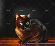 3D Black Cat Oil Painting Wall Mural Wallpaper 47- Jess Art Decoration