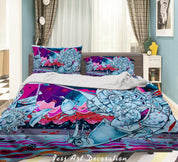 3D Abstract Colored Street Graffiti Quilt Cover Set Bedding Set Duvet Cover Pillowcases 153- Jess Art Decoration