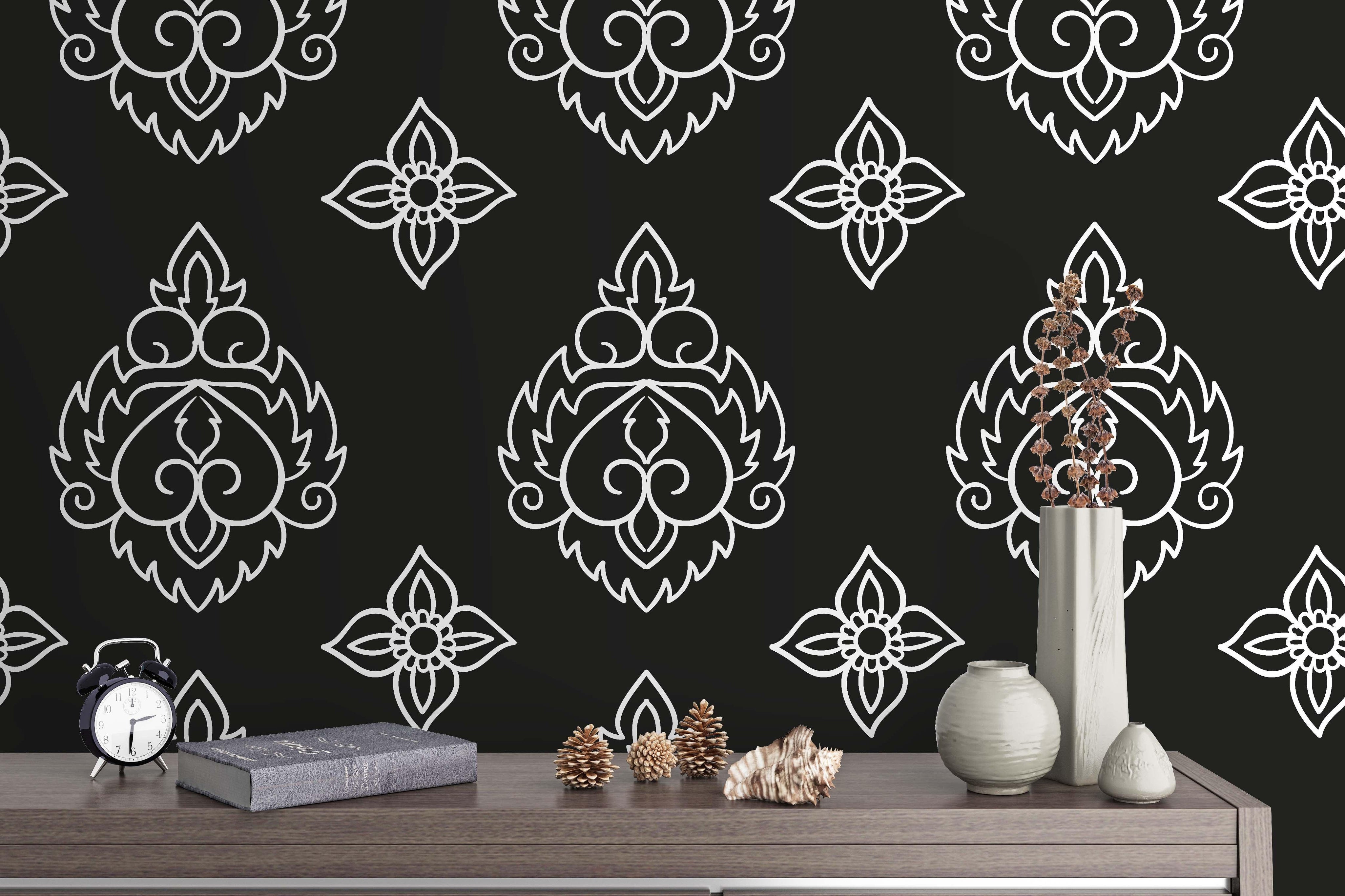 3D Black Pattern Wall Mural Wallpaper 41- Jess Art Decoration