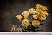 3D Yellow Rose Floral Wall Mural Wallpaper LXL- Jess Art Decoration