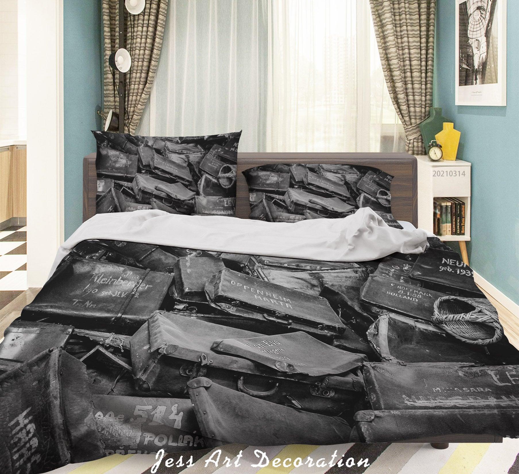 3D Nostalgic Luggage Quilt Cover Set Bedding Set Duvet Cover Pillowcases 138- Jess Art Decoration