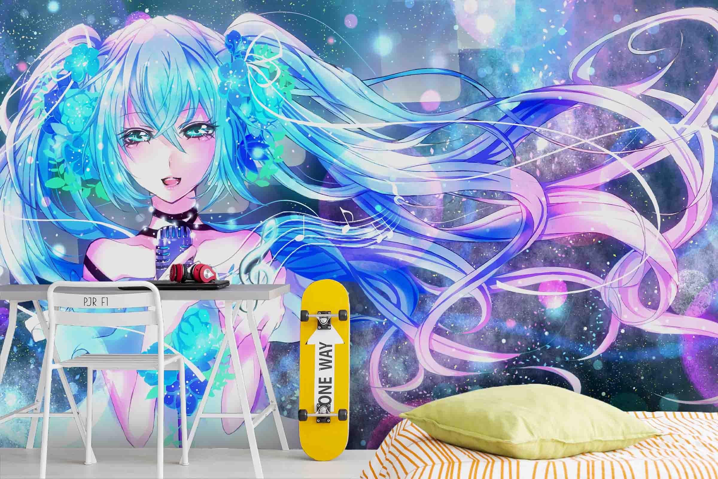 3D Anime Girl Wall Mural Wallpaper LQH 119- Jess Art Decoration