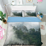 3D Green Forest Fog Quilt Cover Set Bedding Set Pillowcases  149- Jess Art Decoration