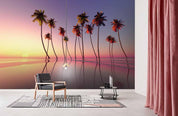 3D Sunrise Beach Pink  Wall Mural Wallpaper  11- Jess Art Decoration