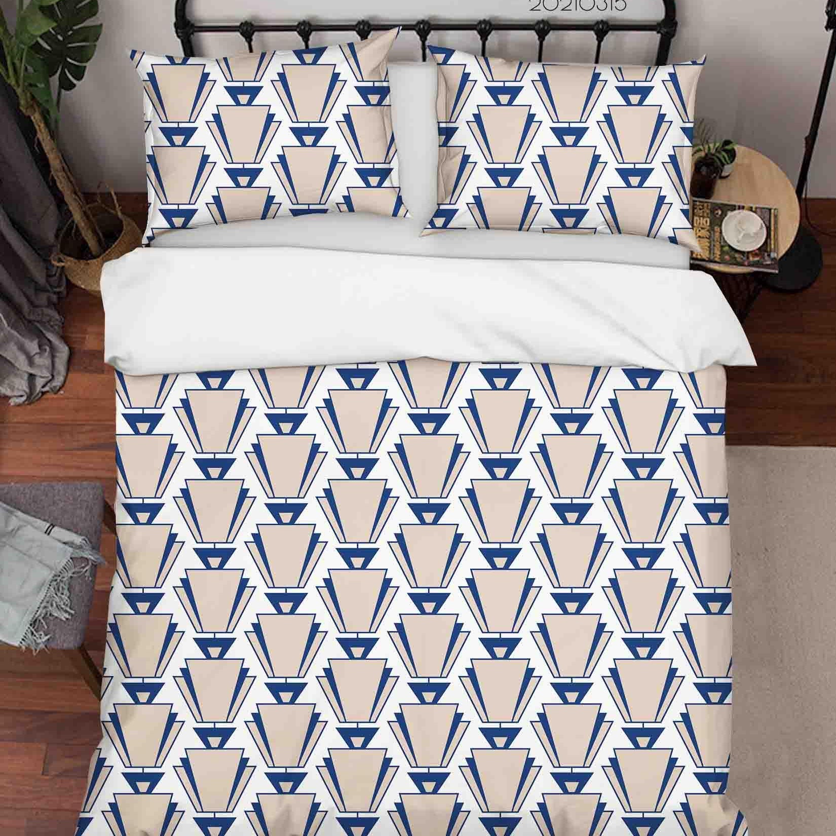 3D Abstract Geometric Art Decoration Quilt Cover Set Bedding Set Duvet Cover Pillowcases 224- Jess Art Decoration