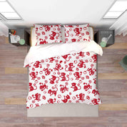 3D Hand Drawn Animal Monkey Red Quilt Cover Set Bedding Set Duvet Cover Pillowcases 70- Jess Art Decoration