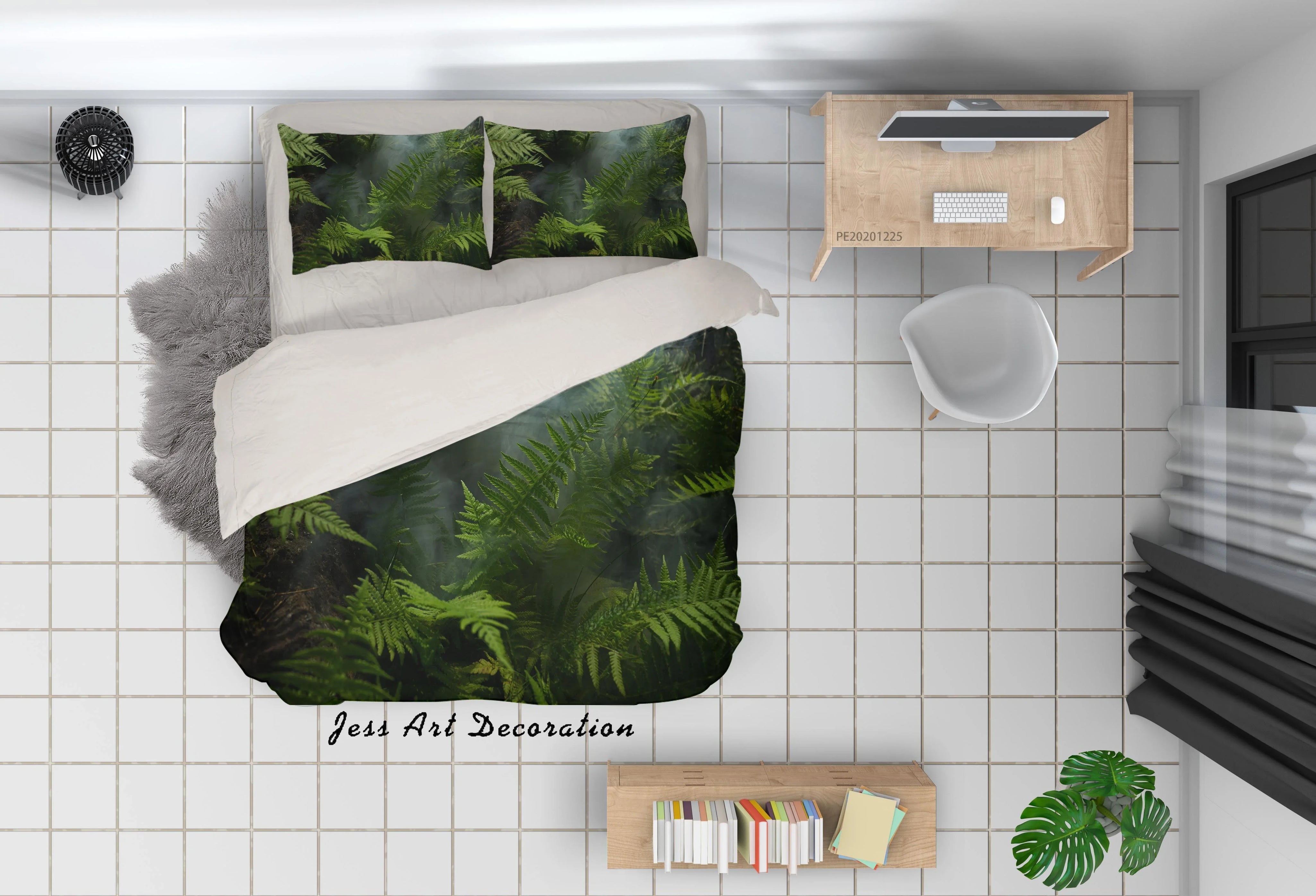 3D Green Plant Leaves Quilt Cover Set Bedding Set Duvet Cover Pillowcases 24- Jess Art Decoration