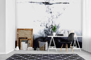 3D Black Streamy Ink Wall Mural Wallpaper LXL 48- Jess Art Decoration