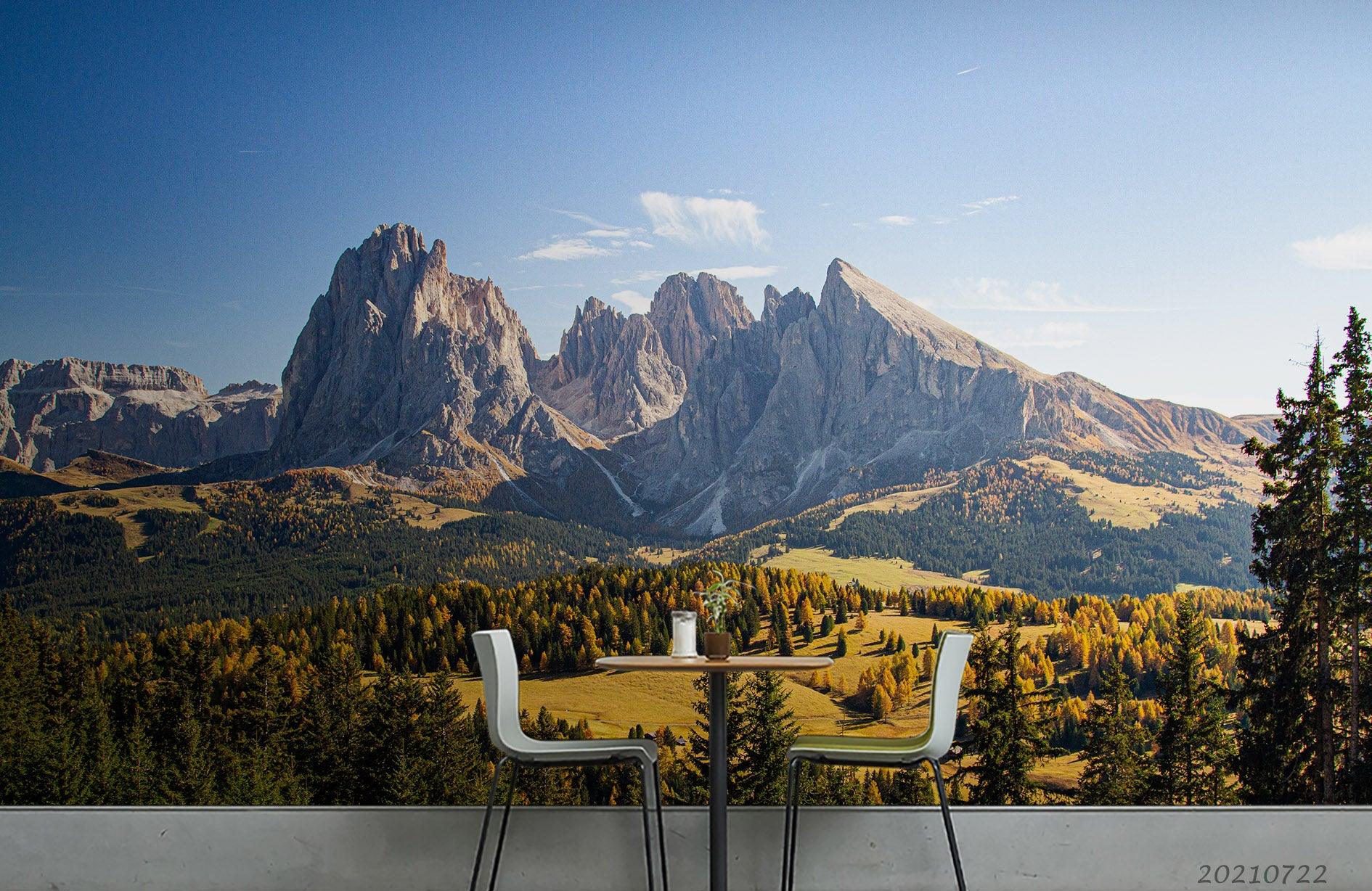 3D Sky Mountain Forest Landscape Wall Mural Wallpaper LQH 559- Jess Art Decoration