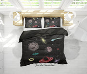 3D Planet Moon Sun Pattern Quilt Cover Set Bedding Set Duvet Cover Pillowcases WJ 9263- Jess Art Decoration