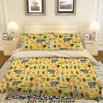 3D Cartoon Animal Pattern Quilt Cover Set Bedding Set Duvet Cover Pillowcases WJ 6429- Jess Art Decoration