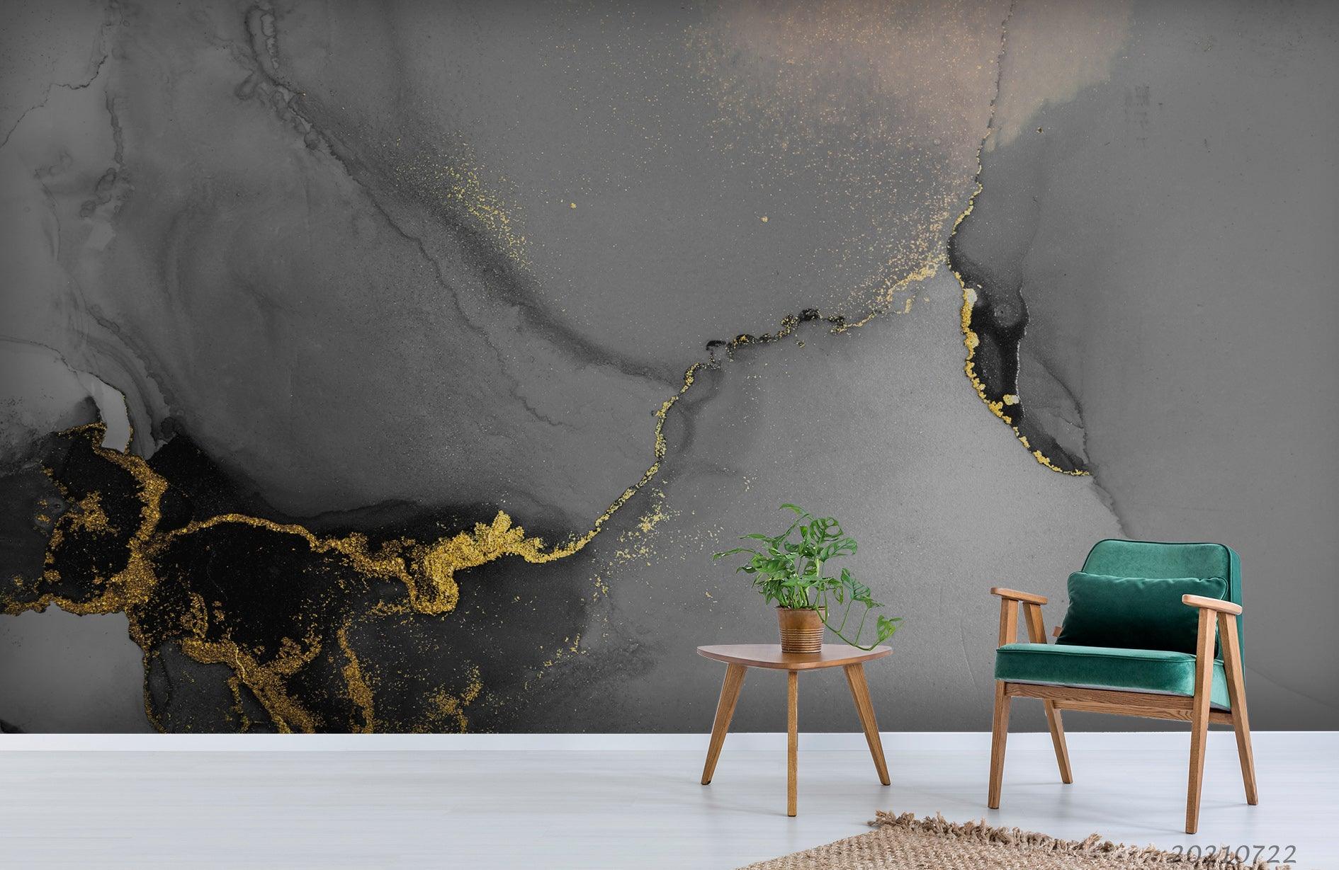 3D Watercolor Grey Marble Wall Mural Wallpaper LQH 7- Jess Art Decoration