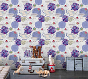 3D Vintage Tea Cup Teapot Floral Wall Mural Wallpaper LXL 1569- Jess Art Decoration