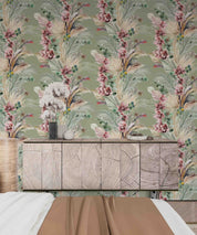 3D Watercolor Tropical Plant Floral Leaf Wall Mural Wallpaper GD 1684- Jess Art Decoration