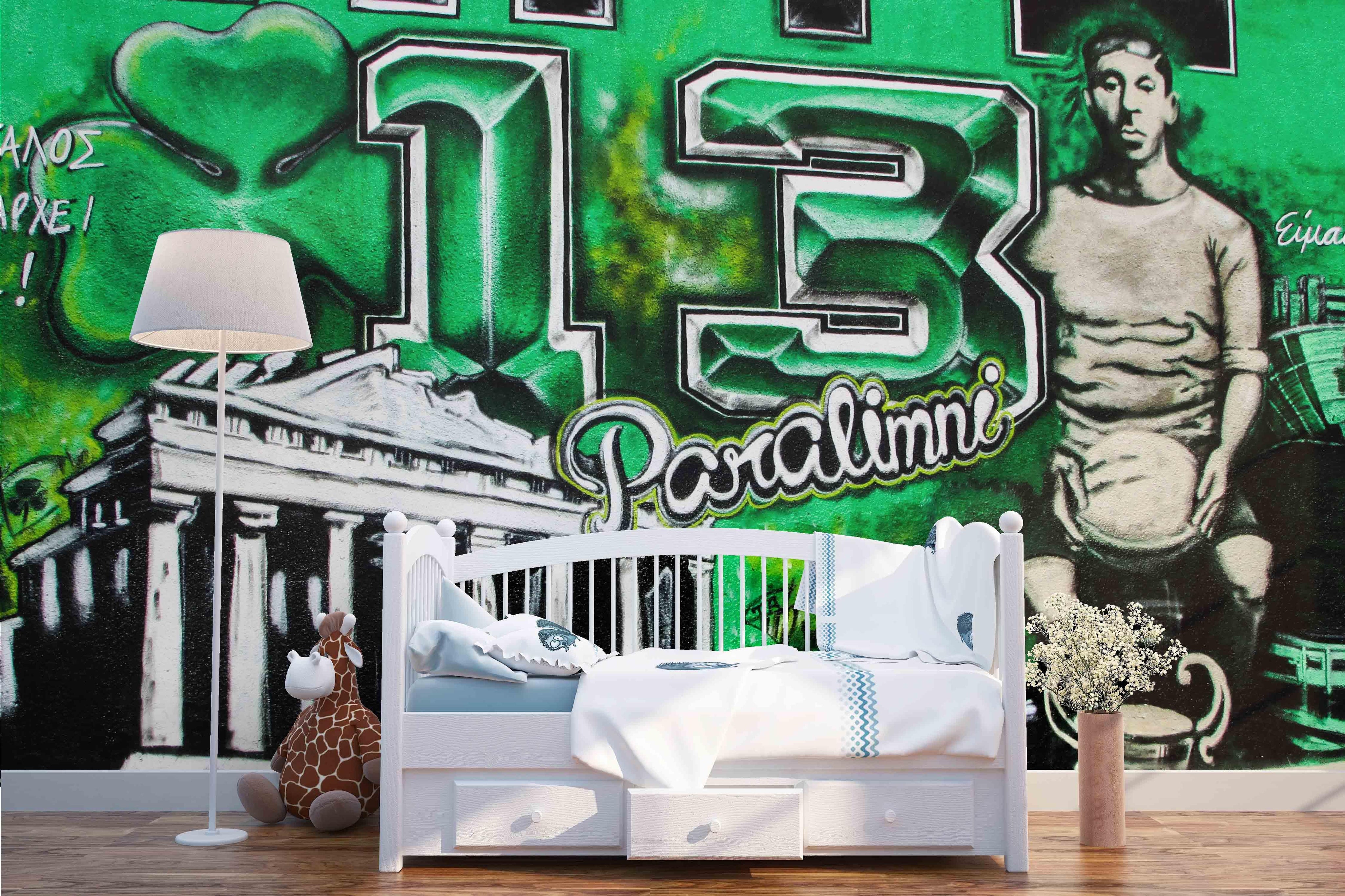 3D White House No.13 Green Wall Mural Wallpaper 67- Jess Art Decoration