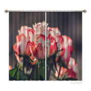 3D Pink Floral Curtains and Drapes LQH 217- Jess Art Decoration