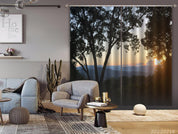 3D Mountain Wood Golden Sunrise Curtains and Drapes GD 2258- Jess Art Decoration