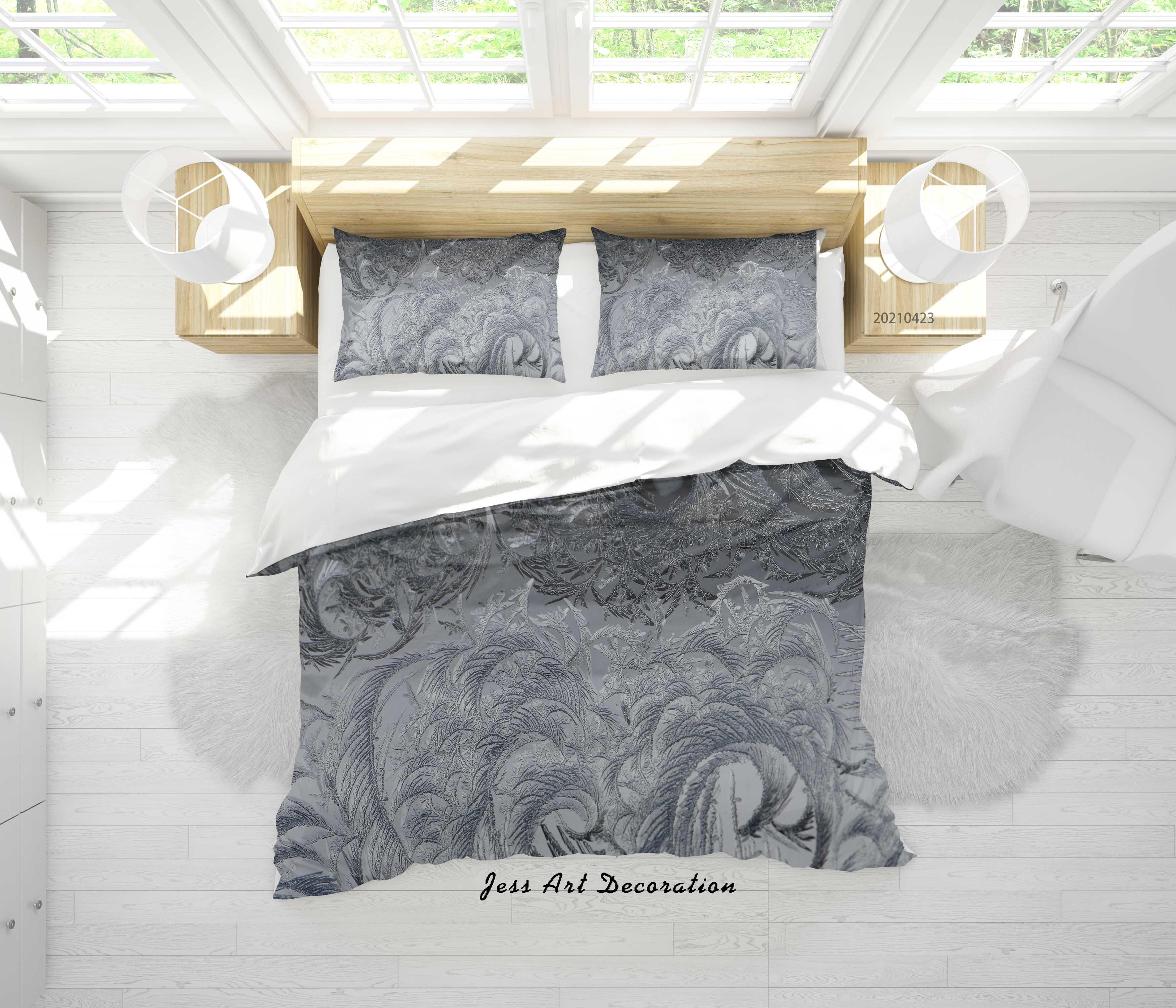 3D Abstract Grey Pattern Quilt Cover Set Bedding Set Duvet Cover Pillowcases 83- Jess Art Decoration