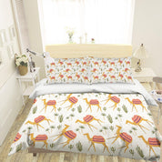 3D Cartoon Camel Green leaf Quilt Cover Set Bedding Set Pillowcases 93- Jess Art Decoration