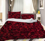 3D Red Rose Quilt Cover Set Bedding Set Pillowcases 95- Jess Art Decoration