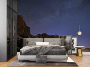 3D Night Mountain Starry Sky Landscape Wall Mural Wallpaper GD 2857- Jess Art Decoration